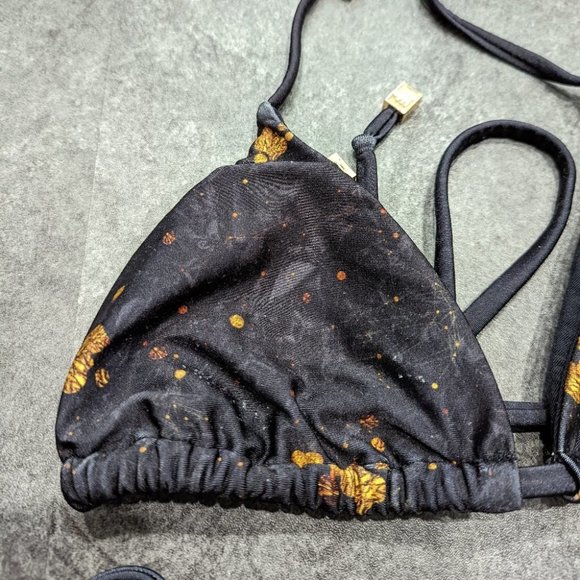 We Are Handsome Aureate black and gold lion print string bikini - Picture 8 of 12